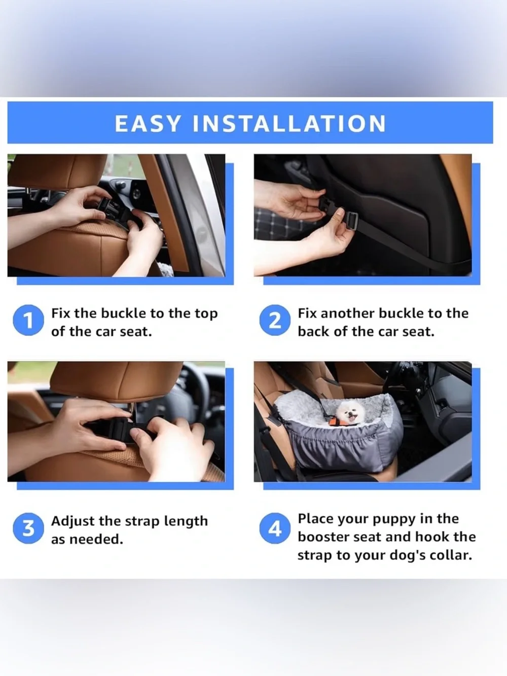 Pet Car Booster Seat - Cozy Travel Bed